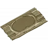 Antler Oval Plaque - high-relief STL model for CNC