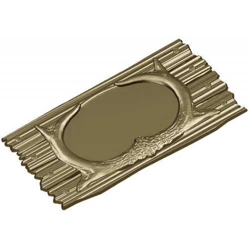Antler Oval Plaque - high-relief STL model for CNC