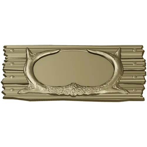 Antler Oval Plaque - high-relief STL model for CNC