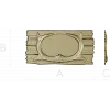 Antler Oval Plaque - high-relief STL model for CNC