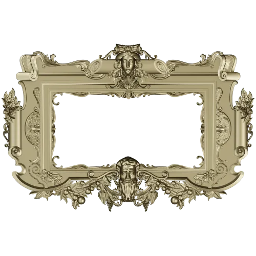 Baroque Ornamental Frame STL for CNC