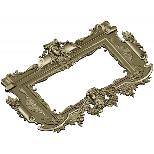 Baroque Ornamental Frame STL for CNC