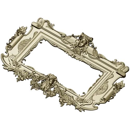 Baroque Ornamental Frame STL for CNC