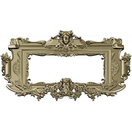 Baroque Ornamental Frame STL for CNC