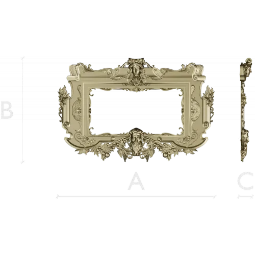 Baroque Ornamental Frame STL for CNC