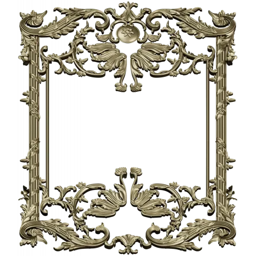 Baroque Ornamental Frame STL for CNC milling
