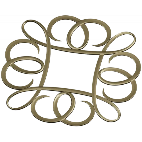 Decorative Ribbon Loop Frame STL for CNC