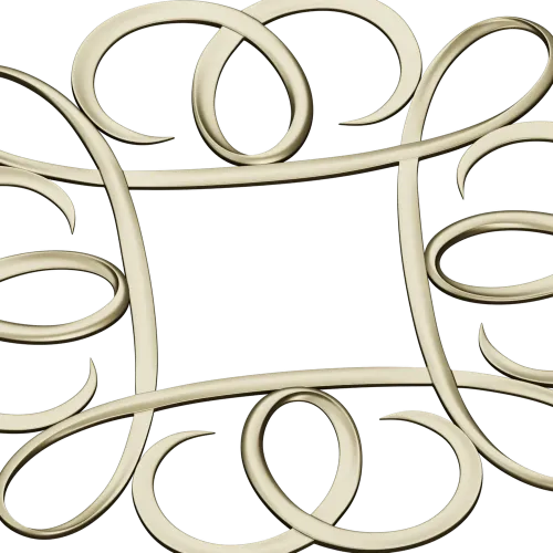 Decorative Ribbon Loop Frame STL for CNC