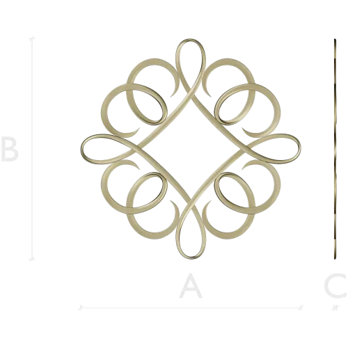 Decorative Ribbon Loop Frame STL for CNC