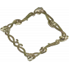 Floral Ribbon Square Frame - STL 3D Model for CNC Milling