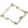 Floral Ribbon Square Frame - STL 3D Model for CNC Milling