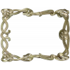 Floral Ribbon Square Frame - STL 3D Model for CNC Milling