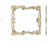 Floral Ribbon Square Frame - STL 3D Model for CNC Milling