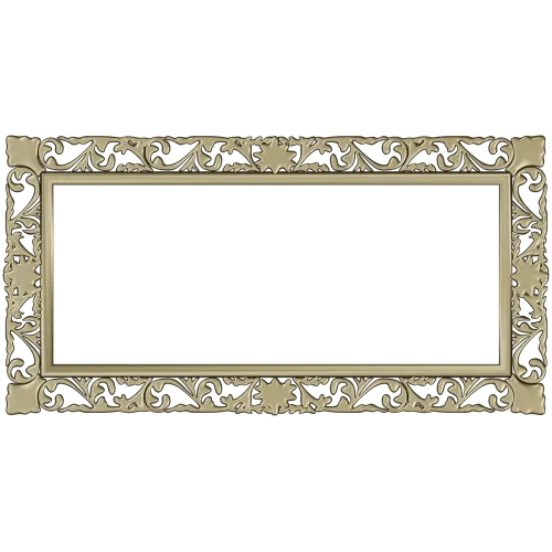 Rectangular Filigree Frame STL for CNC