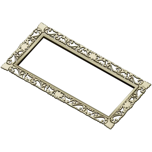 Rectangular Filigree Frame STL for CNC