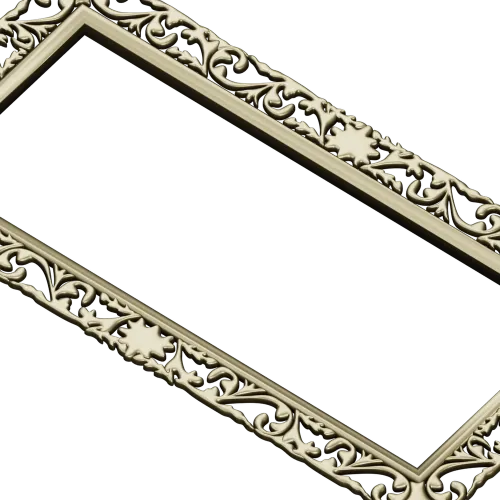 Rectangular Filigree Frame STL for CNC