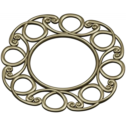 Sunlit Loop Frame - ornate round frame 3D model (STL for CNC)