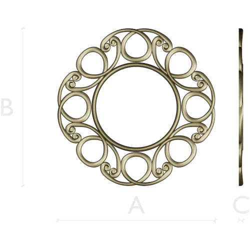 Sunlit Loop Frame - ornate round frame 3D model (STL for CNC)