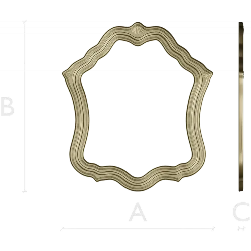Wavy Baroque Frame STL for CNC