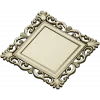 Baroque Square Frame STL - ornate CNC-ready 3D model