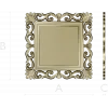 Baroque Square Frame STL - ornate CNC-ready 3D model