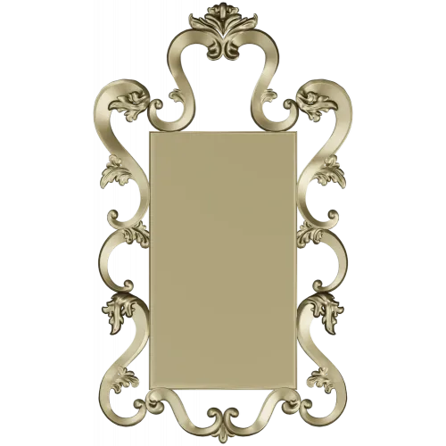 Rococo Rectangular Carved Frame STL