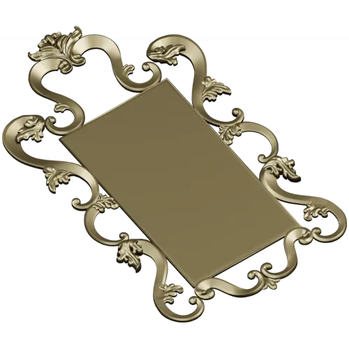 Rococo Rectangular Carved Frame STL