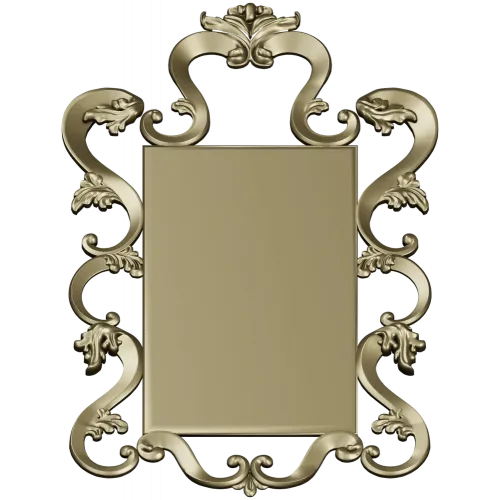 Rococo Rectangular Carved Frame STL