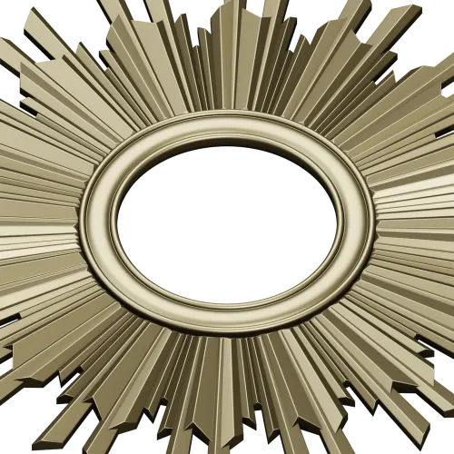 Sunburst Ornamental Frame STL for CNC