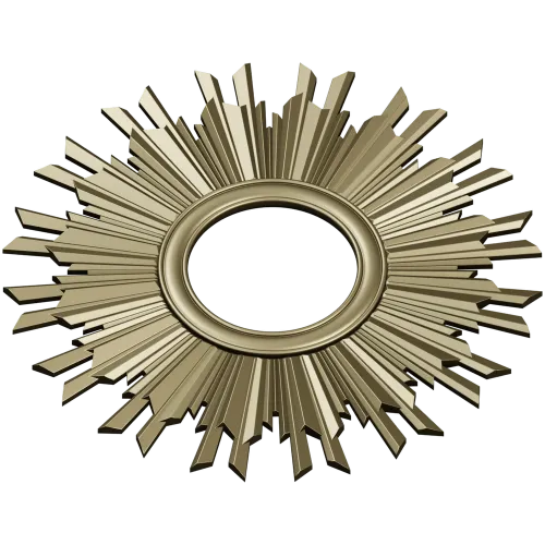 Sunburst Ornamental Frame STL for CNC