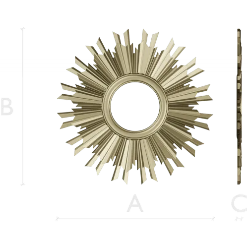 Sunburst Ornamental Frame STL for CNC