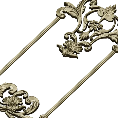 Ornate Rococo Frame STL for CNC Milling