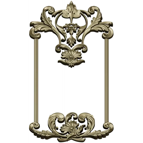 Ornate Rococo Frame STL for CNC Milling