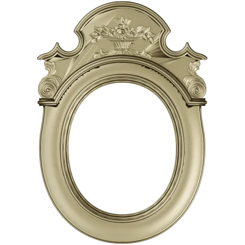 Aurelia Oval Cartouche - 3D STL Frame for CNC