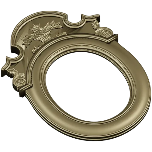 Aurelia Oval Cartouche - 3D STL Frame for CNC