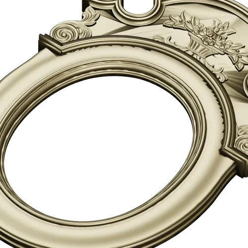 Aurelia Oval Cartouche - 3D STL Frame for CNC