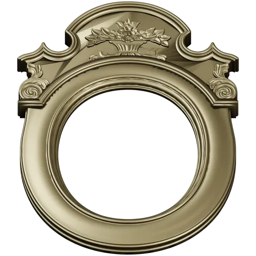 Aurelia Oval Cartouche - 3D STL Frame for CNC