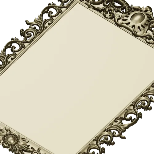 Rococo Ornamental Frame STL for CNC Milling