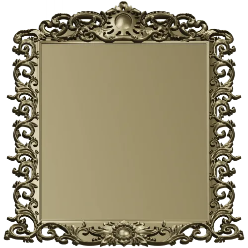 Rococo Ornamental Frame STL for CNC Milling