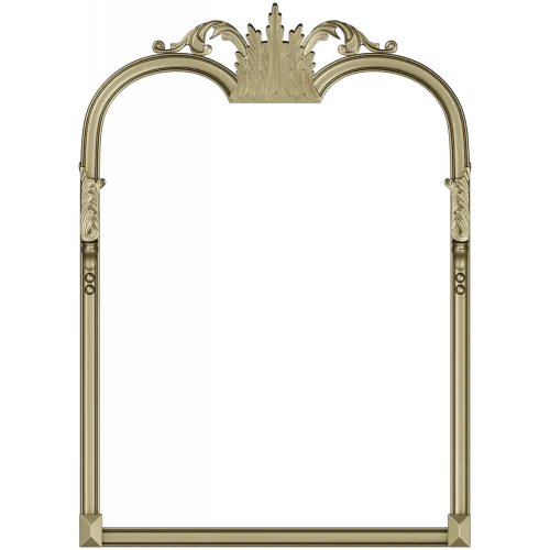 Ornate Crown Mirror Frame - STL 3D model for CNC milling