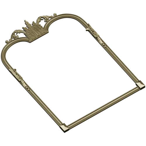 Ornate Crown Mirror Frame - STL 3D model for CNC milling