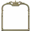 Ornate Crown Mirror Frame - STL 3D model for CNC milling