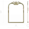 Ornate Crown Mirror Frame - STL 3D model for CNC milling