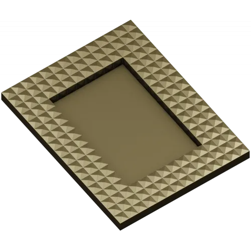 Pyramid Stud Frame STL - 3D model for CNC milling