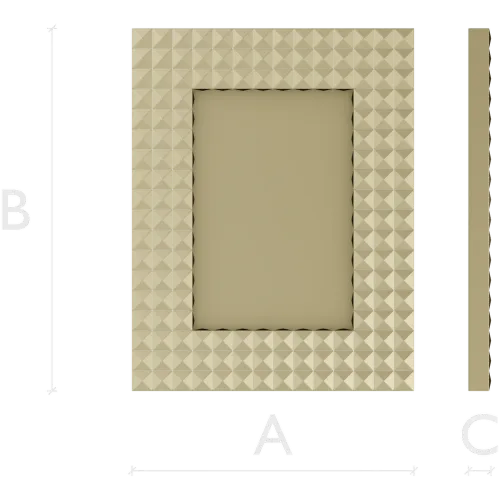 Pyramid Stud Frame STL - 3D model for CNC milling