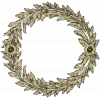 Laurel Wreath Relief - detailed 3D STL model for CNC