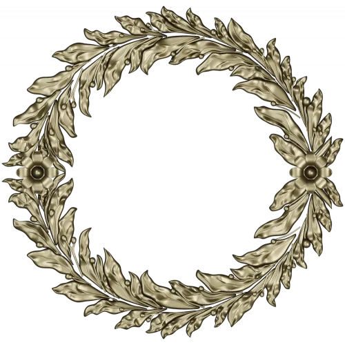 Laurel Wreath Relief - detailed 3D STL model for CNC