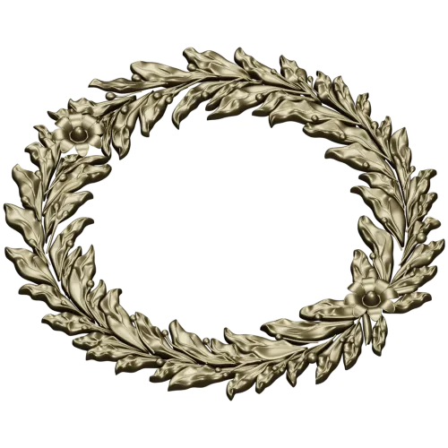 Laurel Wreath Relief - detailed 3D STL model for CNC