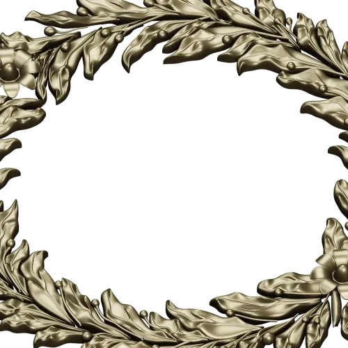 Laurel Wreath Relief - detailed 3D STL model for CNC