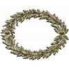 Laurel Wreath Relief - detailed 3D STL model for CNC